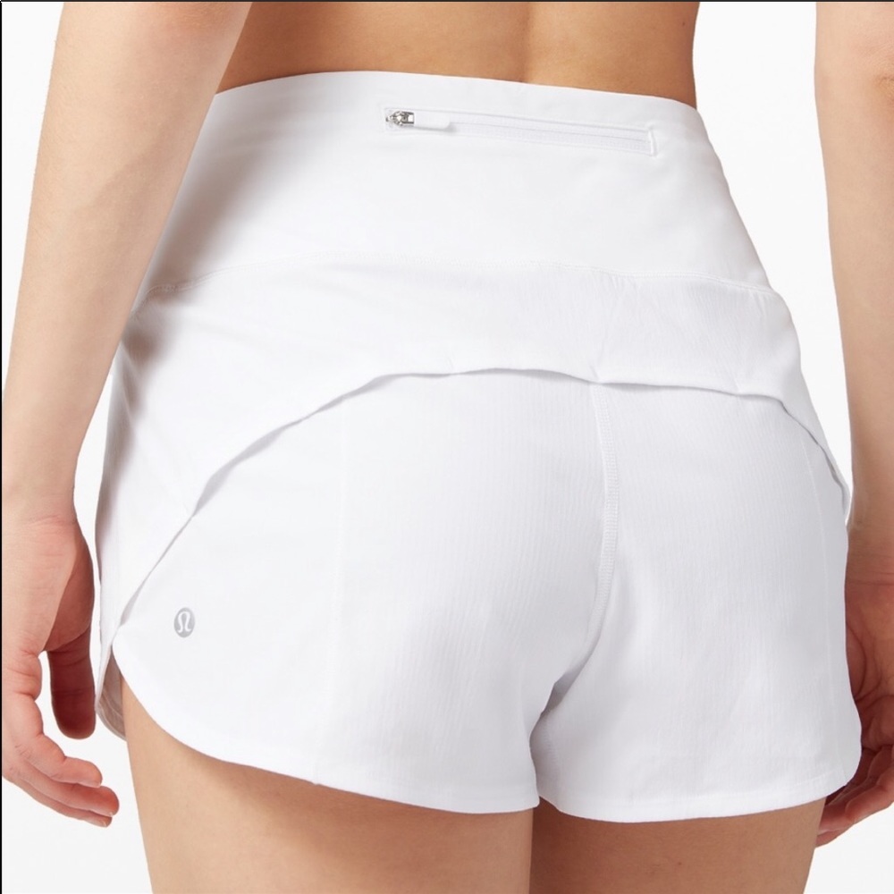 Lululemon Speed Up HR Short 2.5” White size 6